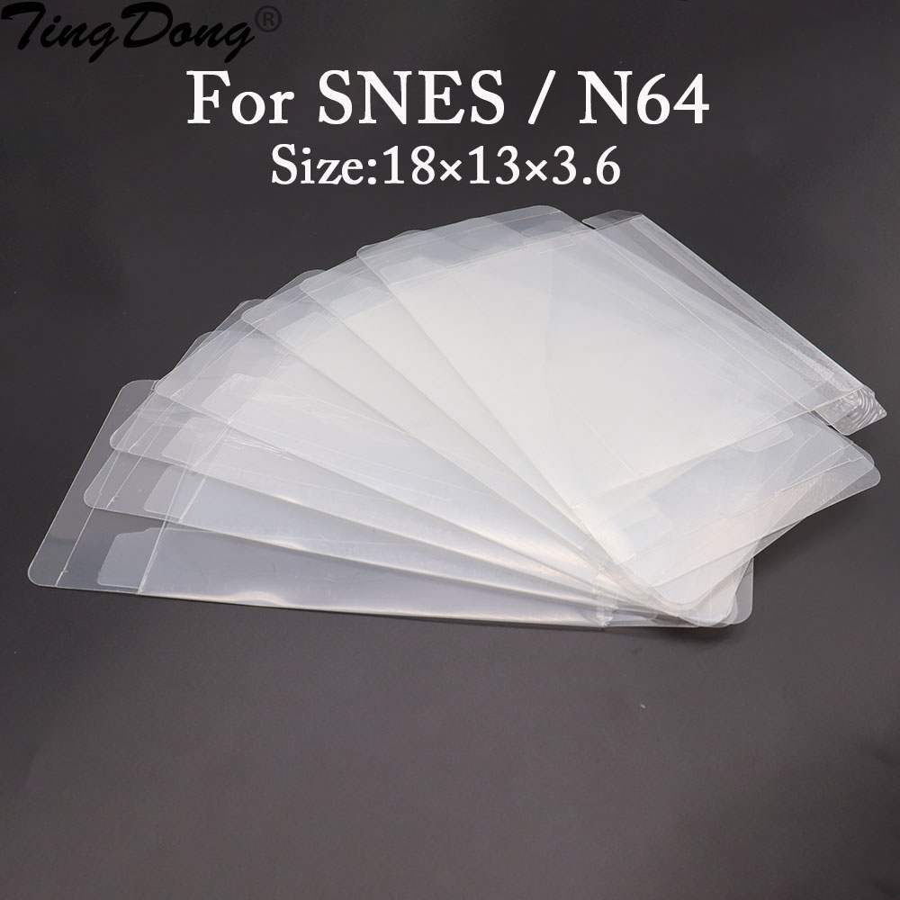 Funko Pop Protector - 10pcs ใสสําหรับ SNES สําหรับ N64 เกมกล่อง
