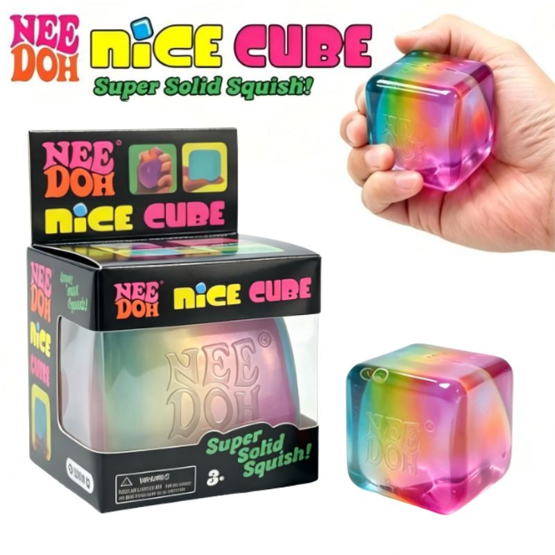 Fidget Cube Original - ของเล่นบลายด์บ็อกซ์ Schylling NeeDoh Rainbow Cube Squishy